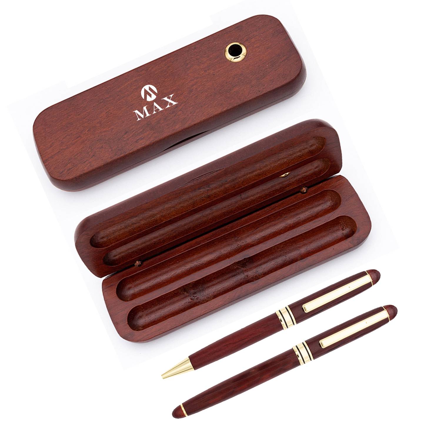 Red Wooden Box Unisex Jewel Business Signature Pen 7