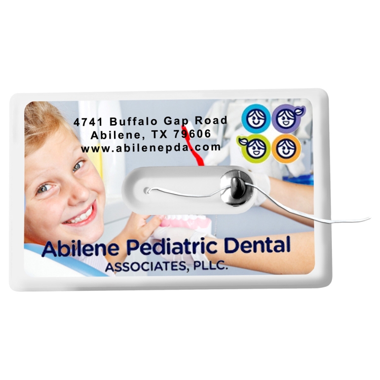 44 Yards Credit Card Size Dental Floss Dispenser with Mirror and Pouch 3