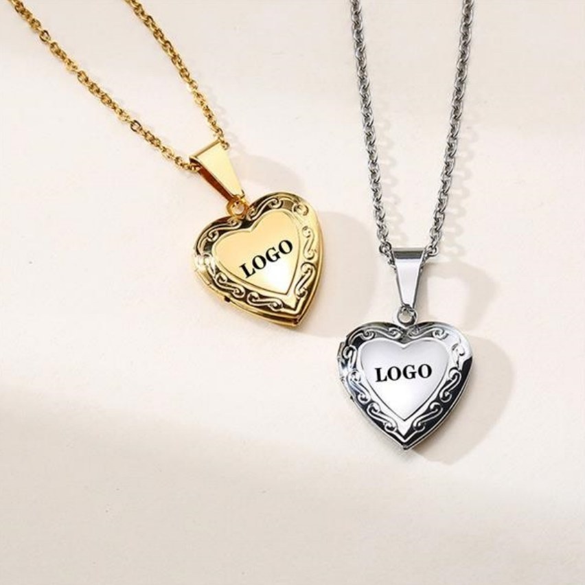 Heart Shape Photo Locket Pendant Necklace 2