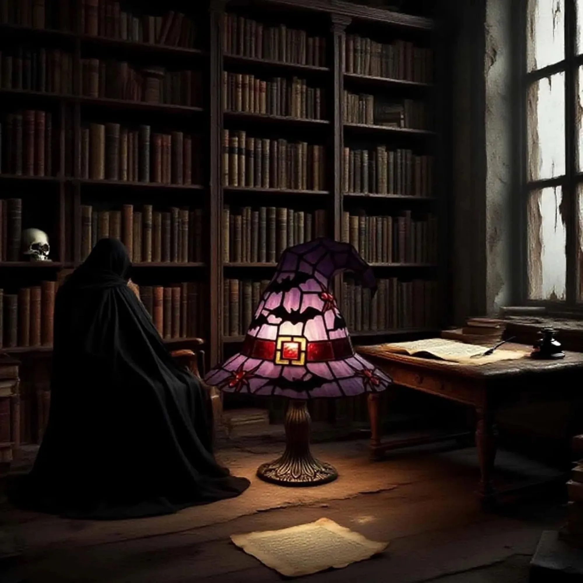 Halloween Ghost Witch Hat Table Lamp 5