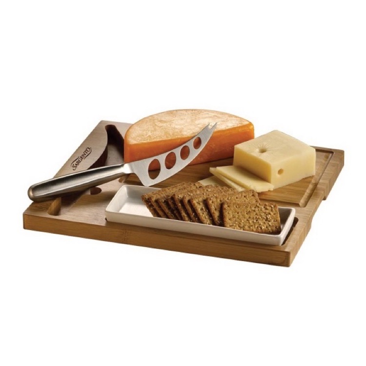 BistroTek Premium Bamboo Cheese Server Set 4