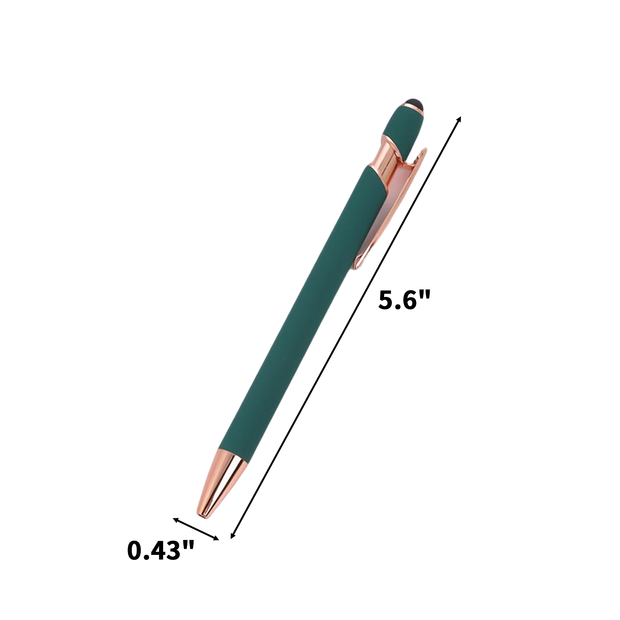 Aluminum Rod Ballpoint Pen With Retractable Press Design 12