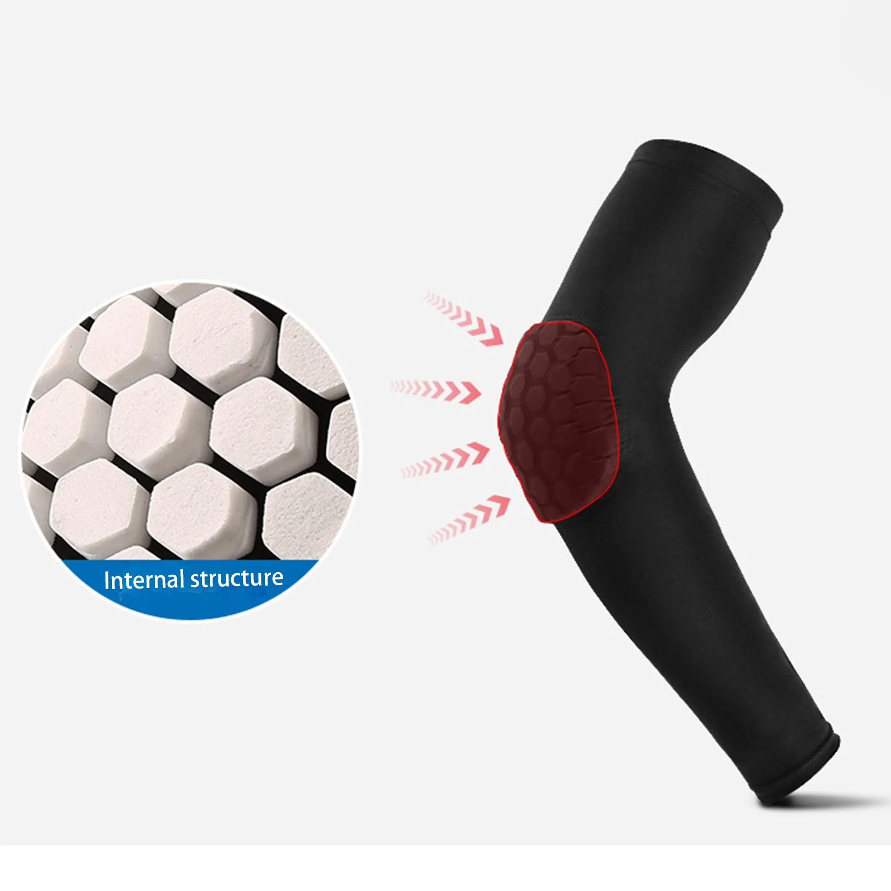 Cotton Outdoor Honeycomb Anti-Fall Sports Arm Guards 8