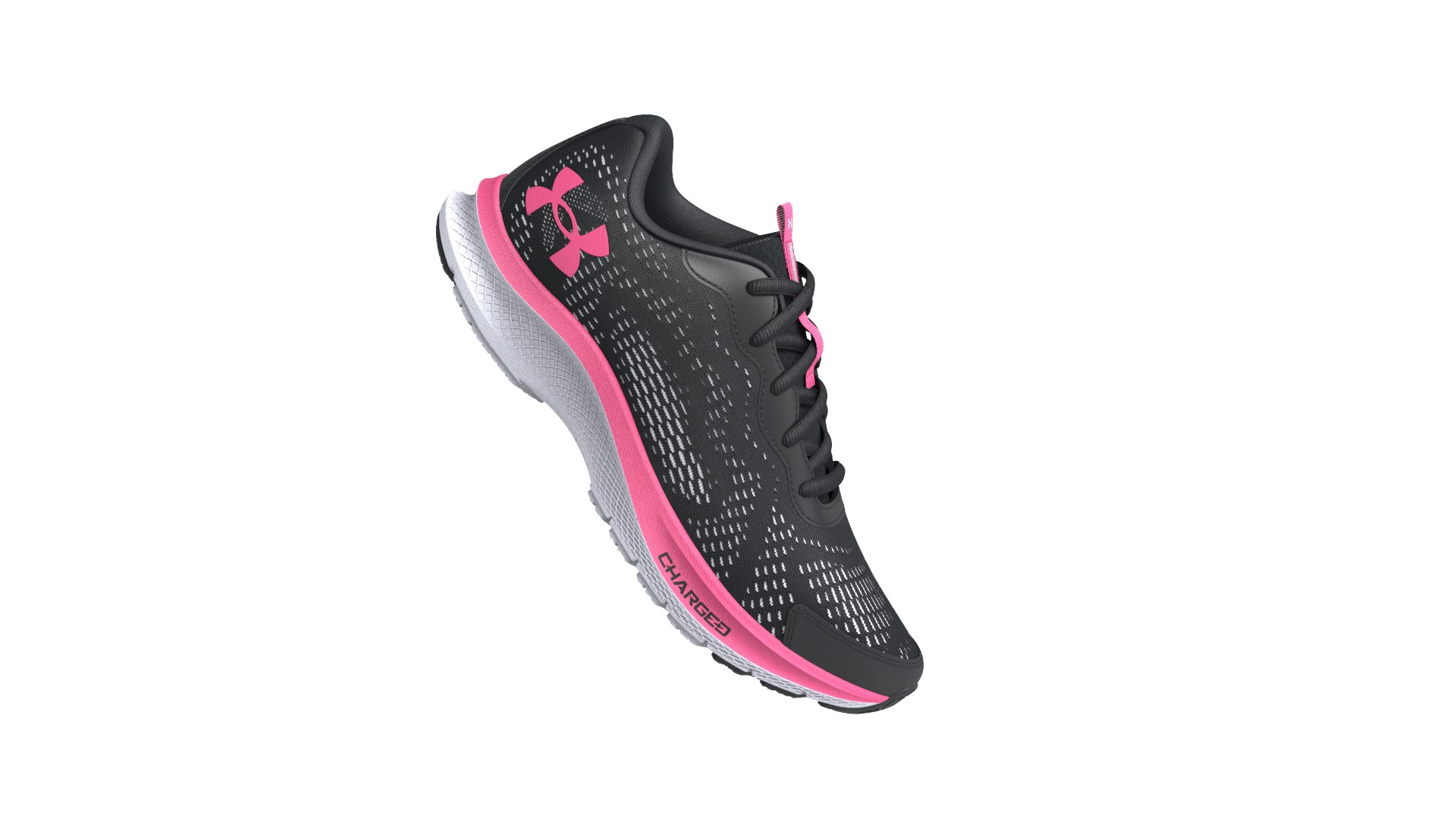 Girls' Grade School UA Charged Bandit 7 Running Shoes, custom youth shirt with logo imprint 2