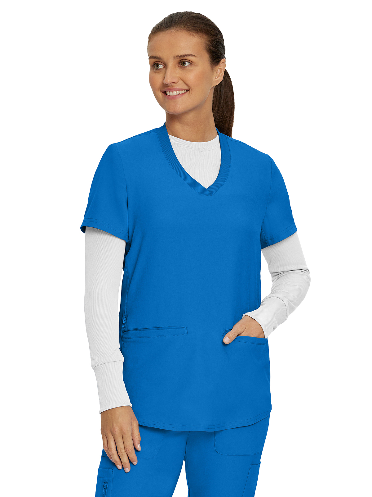 Landau - Forward - Women's One-Pocket Long-Sleeve Crew Neck Underscrub Tee 20