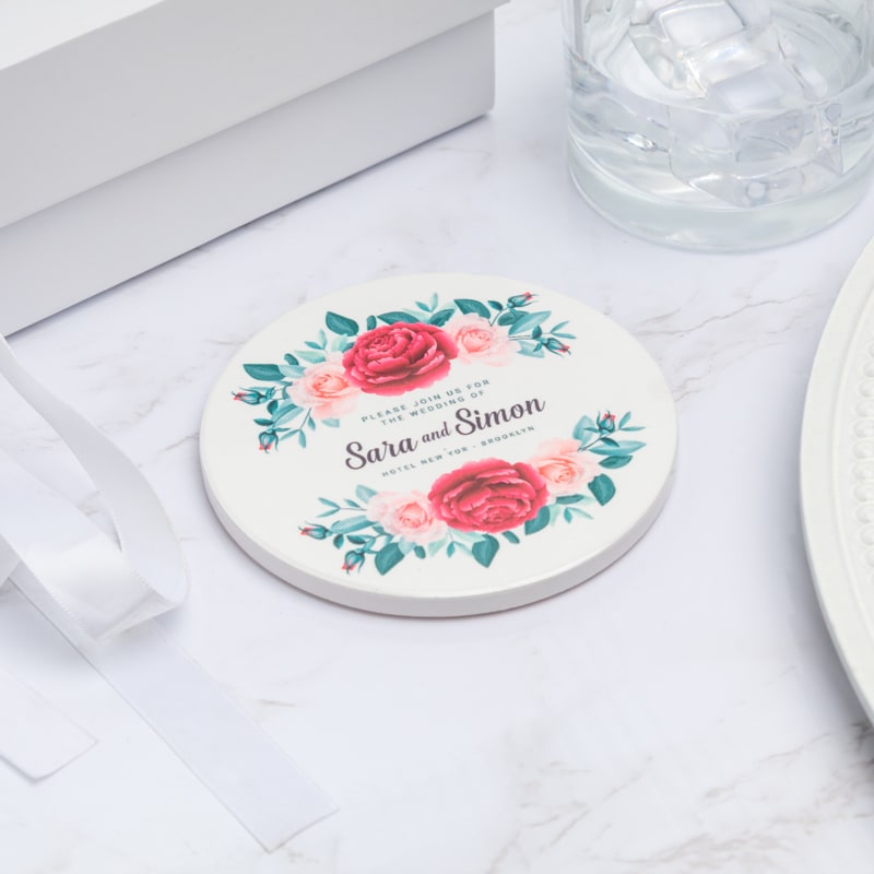 4 Inch Full Color Round Ceramic Coasters 12