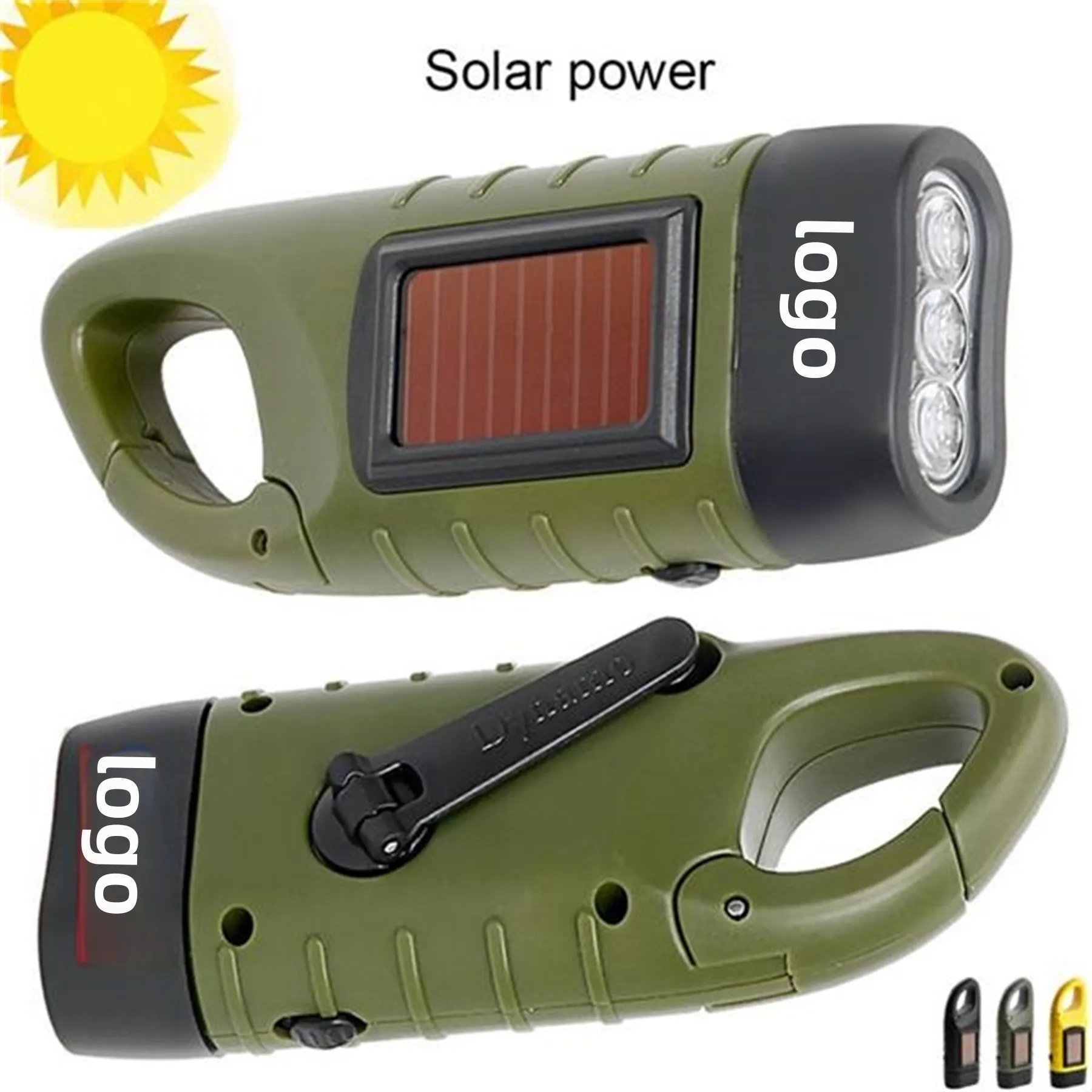 Rechargeable Flashlight with Solar Power 6