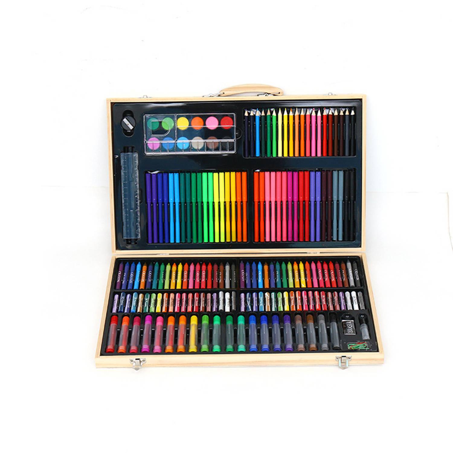 Wooden Box Kids Drawing Pen Set 4