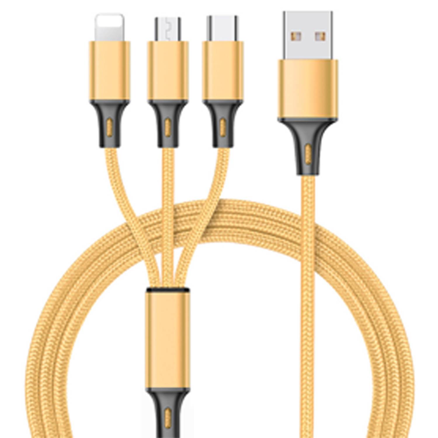 3 in 1 Nylon Braided Universal Charging Cable 7