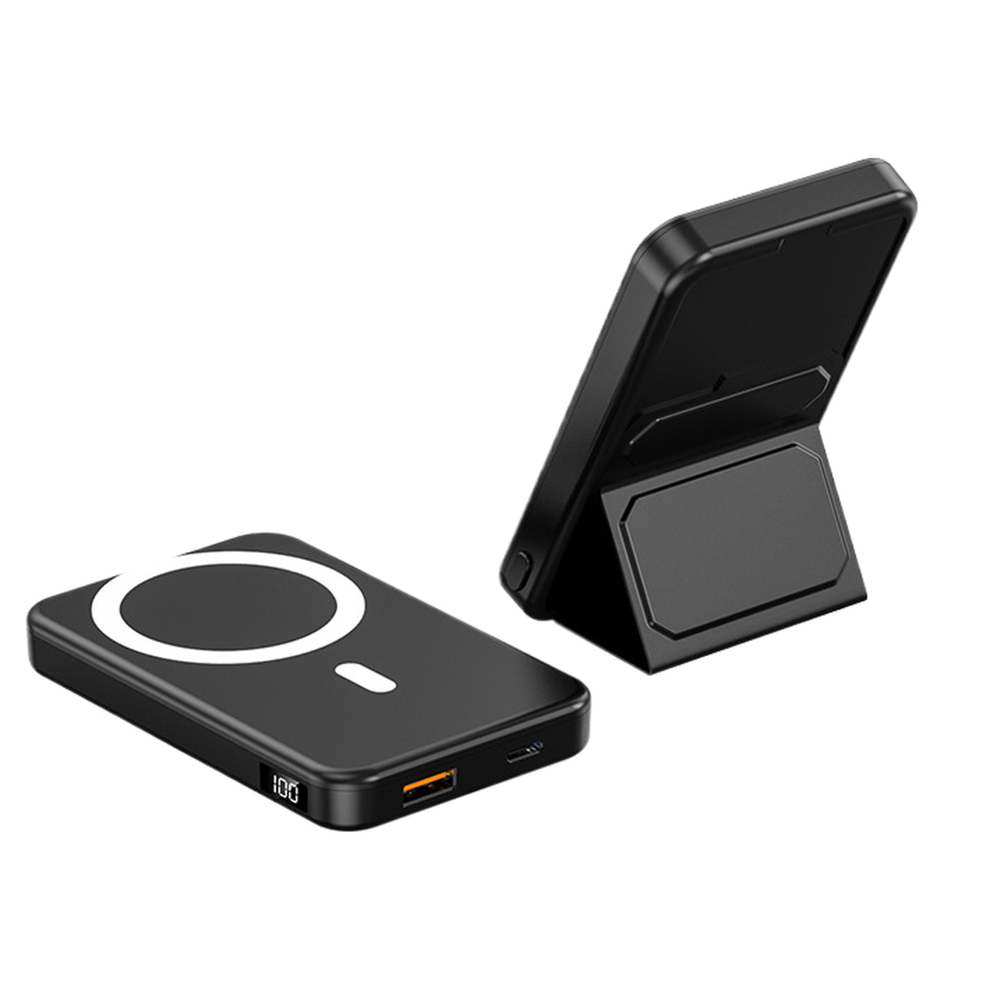 10000mAh Magnetic Wireless Power Bank with Foldable Stand for Phone Charging 7