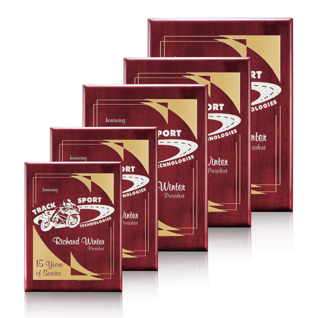 Oakleigh/Contempo Plaque - Rosewood/Blue