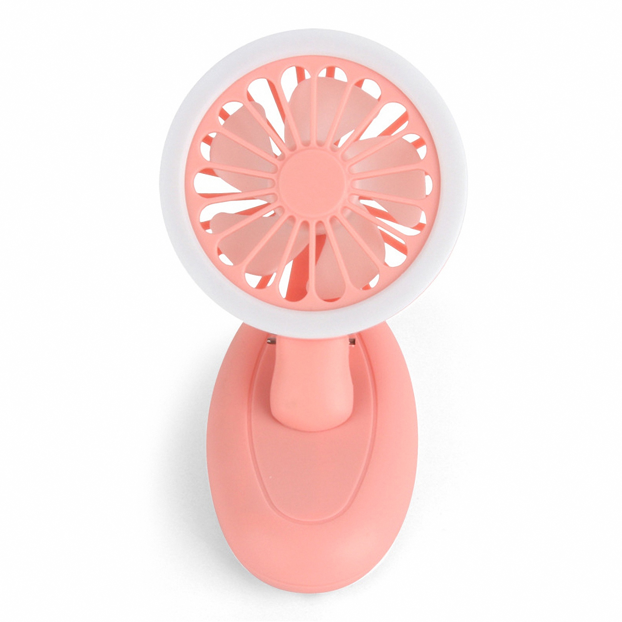 Portable USB Rechargeable Desk and Handheld Fan with LED Light 2