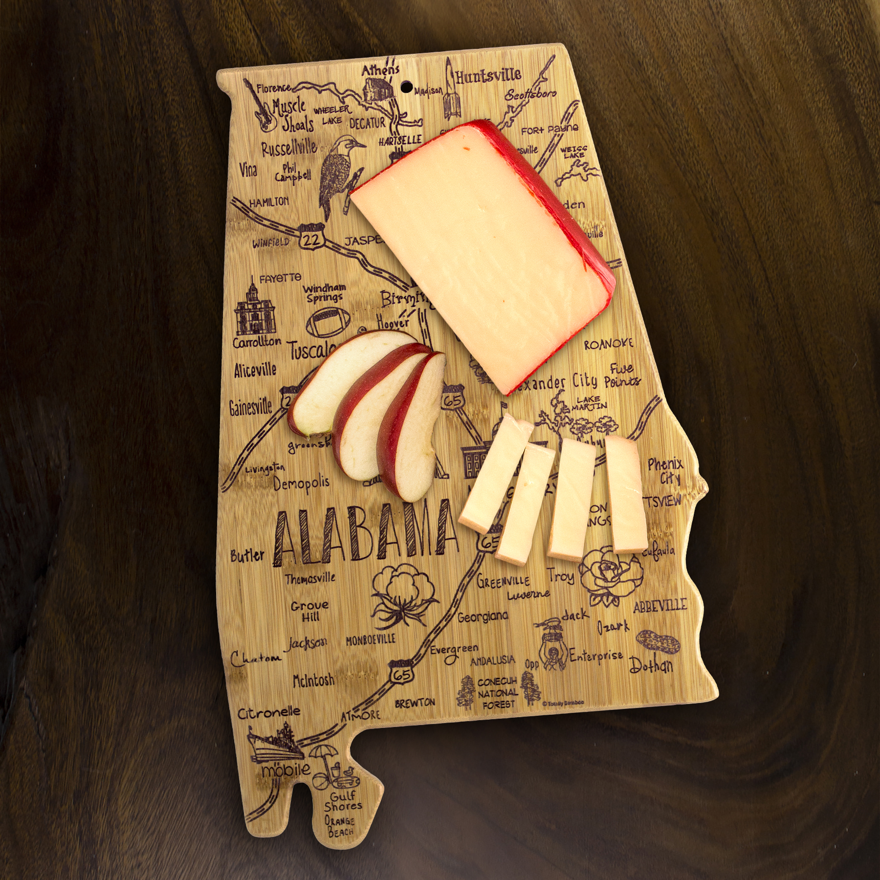 Destination Alabama Cutting & Serving Board 6