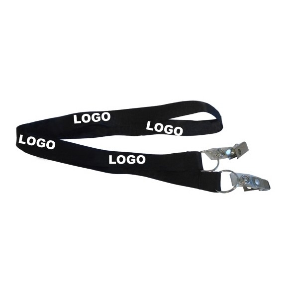Polyester Lanyard With Double Clips 2