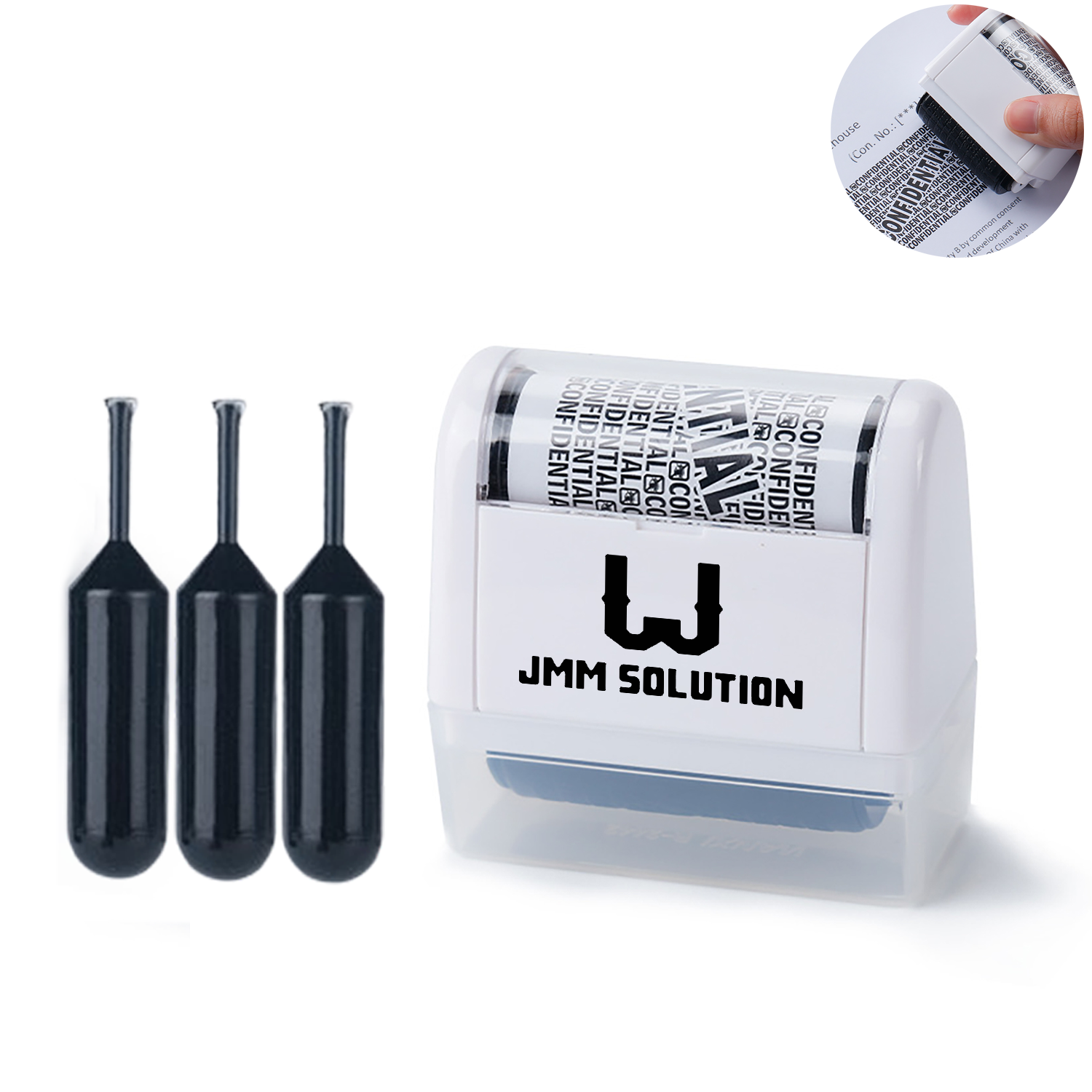 Information Encryption Privacy Stamp W/ Rolling Design