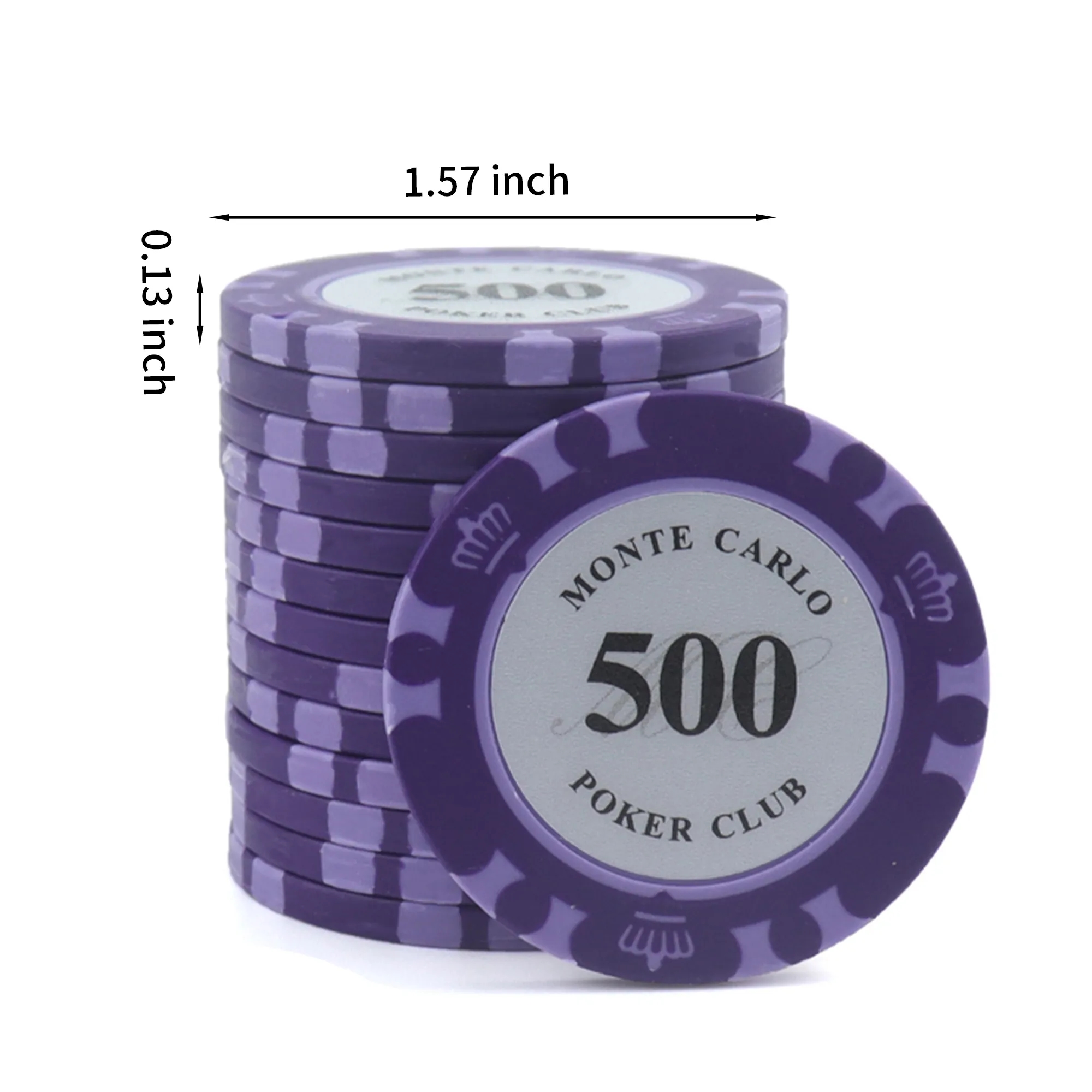 Clay Composite Crown Poker Chip Durable 12