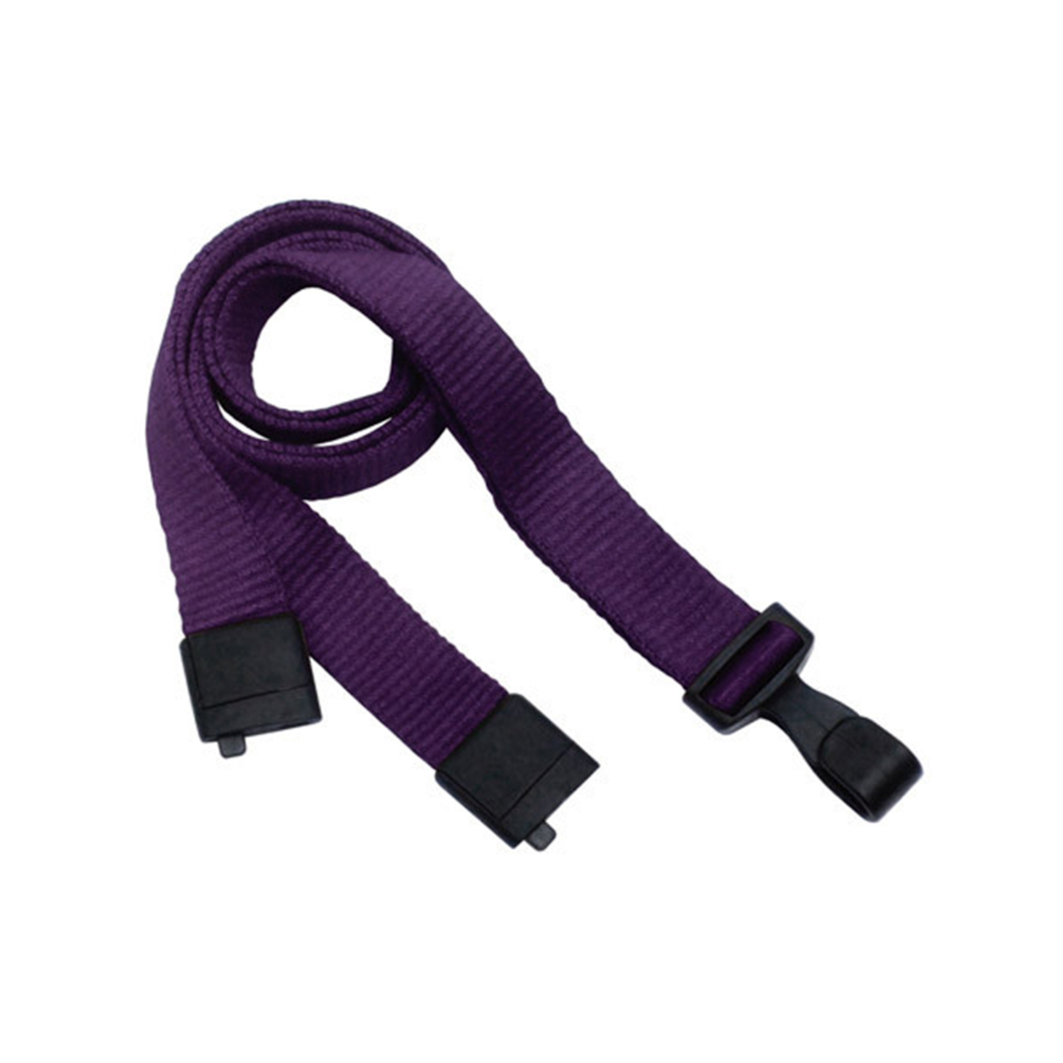 5/8" Bamboo Lanyard w/ Breakaway & "No-Twist" Wide Plastic Hook 1