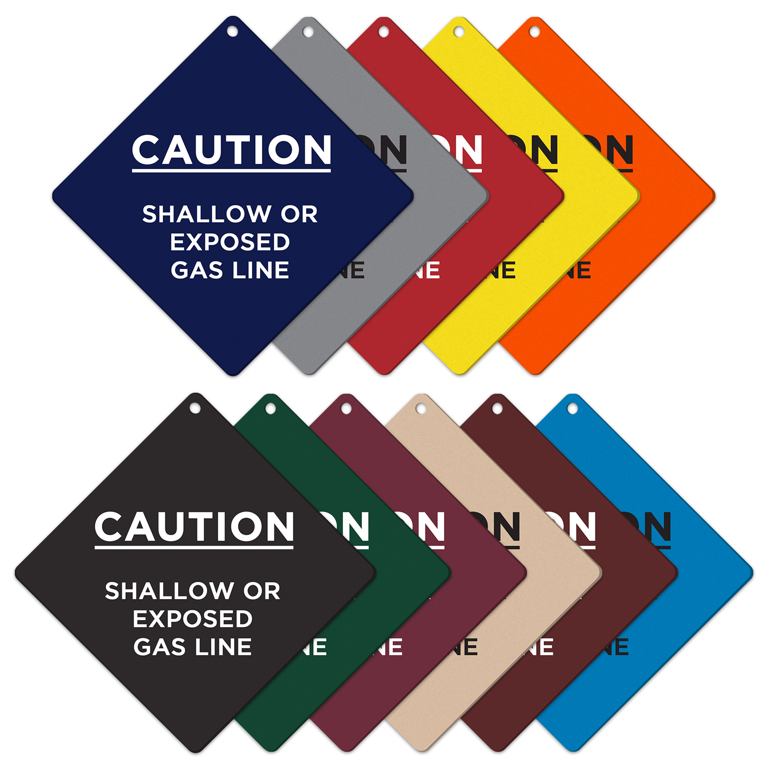 Coloured Polyethylene Plastic Tag (17 to 24 sq/in) screen-printed 1