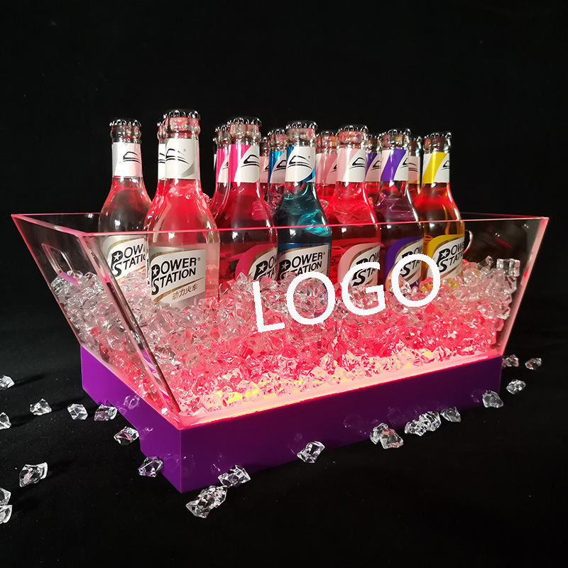 24pcs Bottle Trapezoidal Colorful Gradient Led Ice Bucket 3