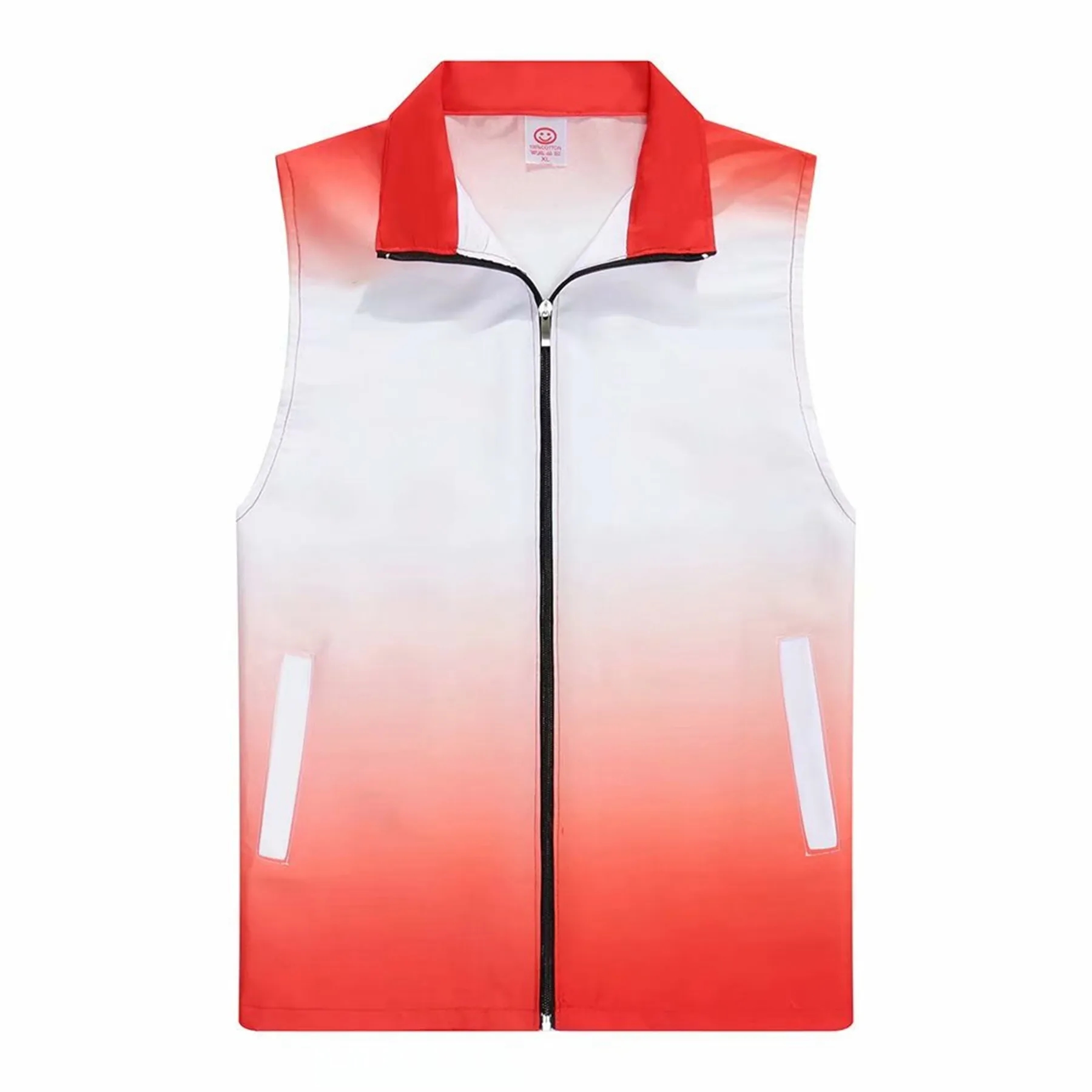 Spot Gradient Windbreaker Vest Jacket---1 color 2 sides 2 l 5