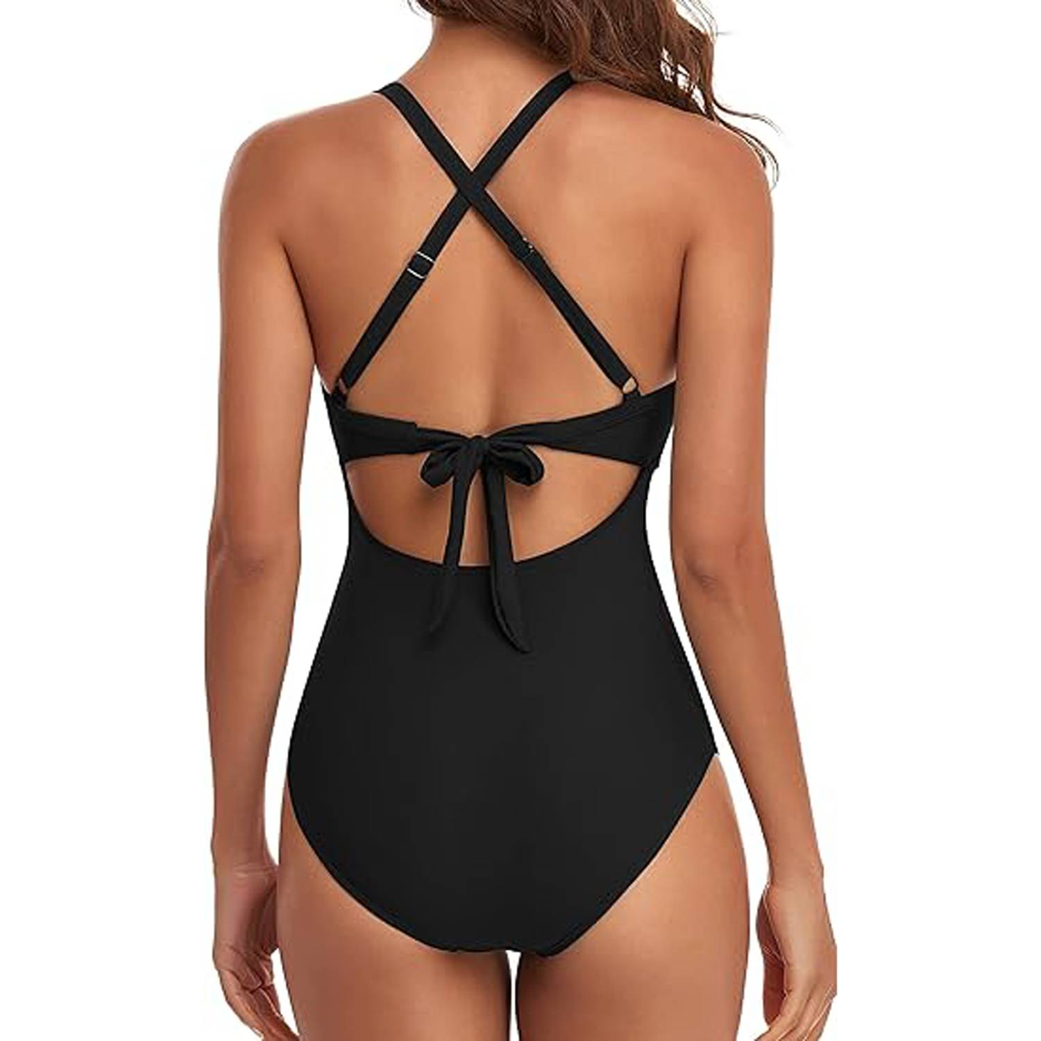 Hollow Out One-Piece Swimsuit w/ Back Lacing 5