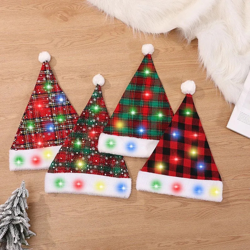 LED Light up Santa Christmas Hat/Cap 3