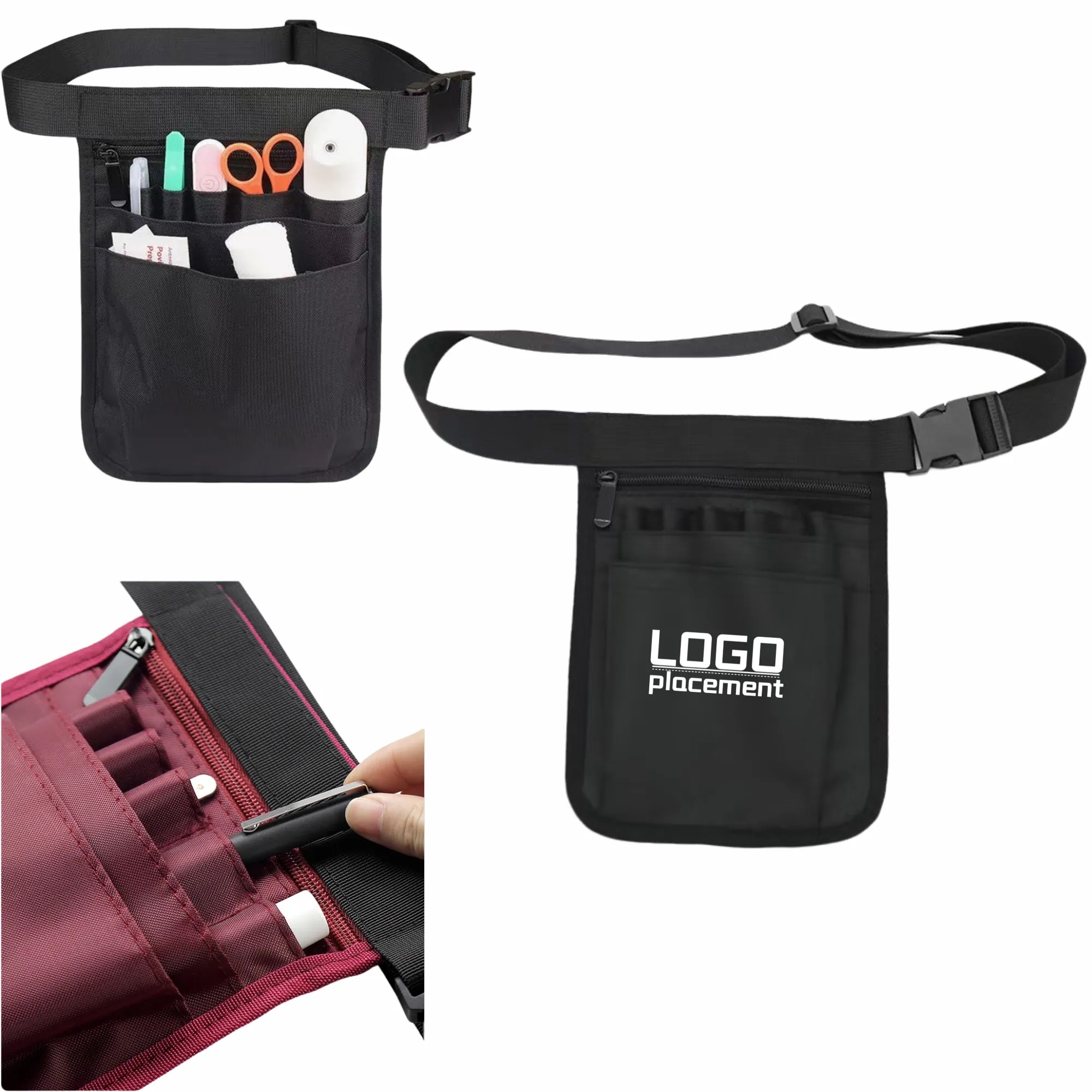 Nurse Medical Tool Pouch: Waist/Shoulder Carry