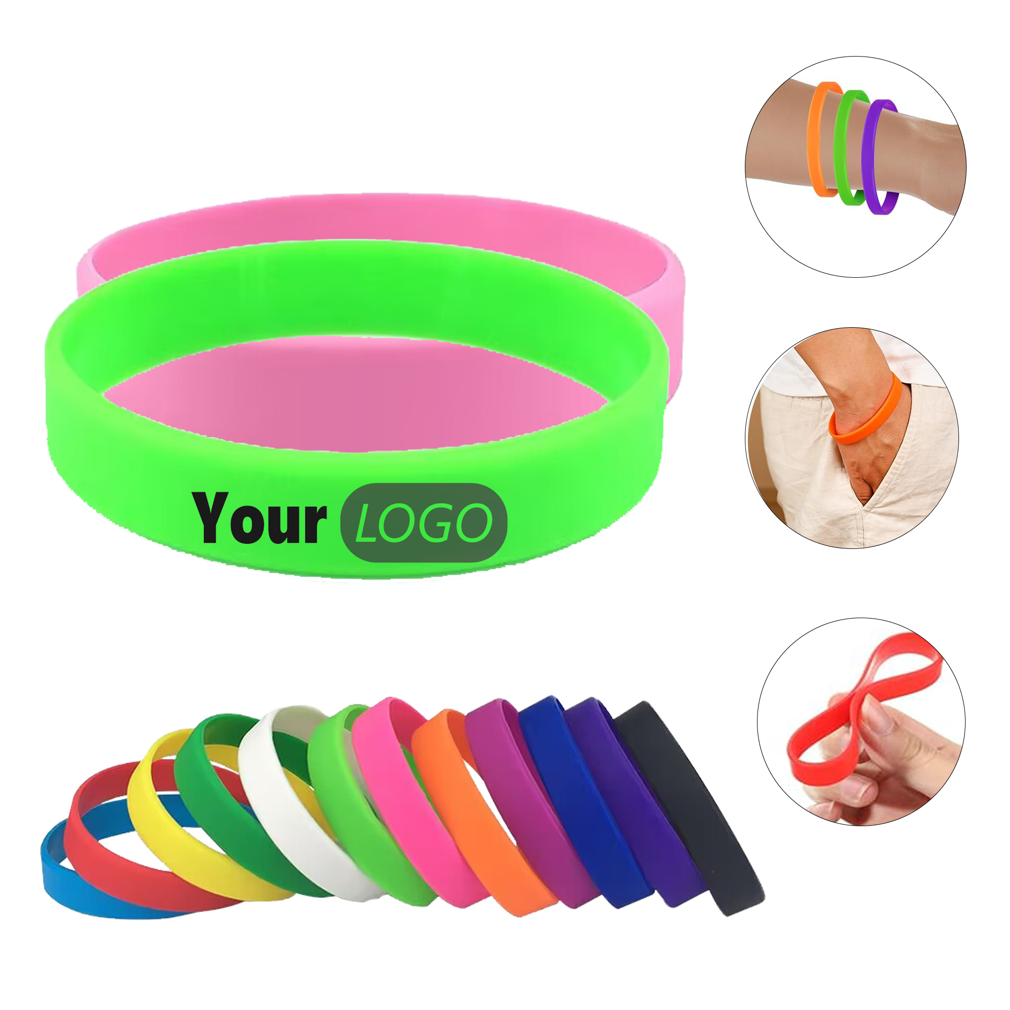 Eco Friendly and Odorless Silicone Wristband 2