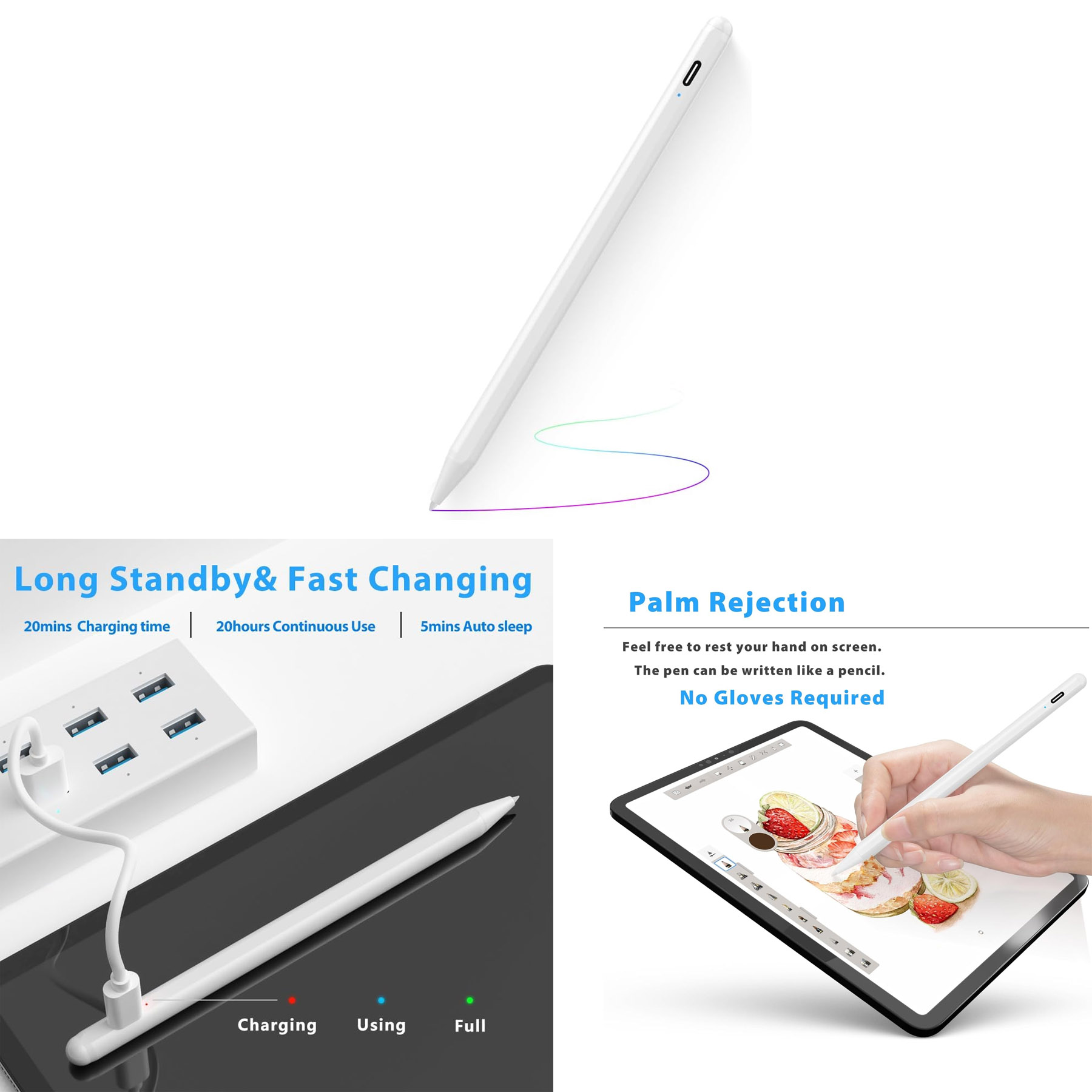 iBank ® Stylus Pen for (2018-2024) iPad Pro M4 2024, iPad Air M2 2024 1