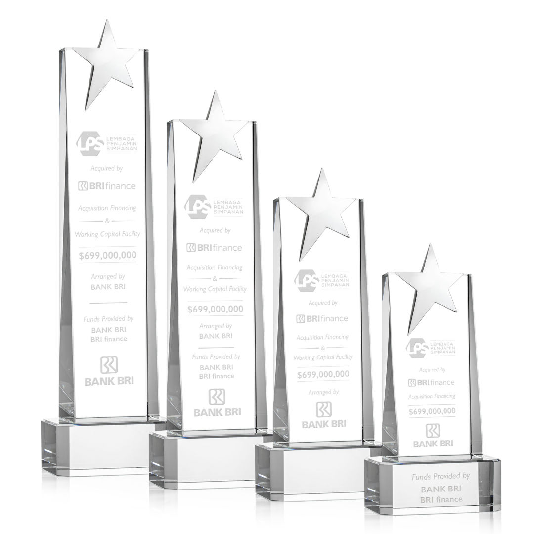 Fanshaw Silver Star Award on Base - Clear