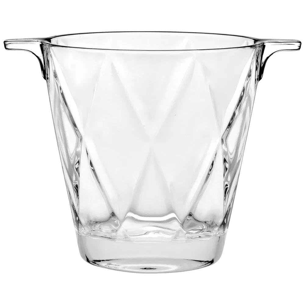 6" Glass Ice Bucket with Handles 4