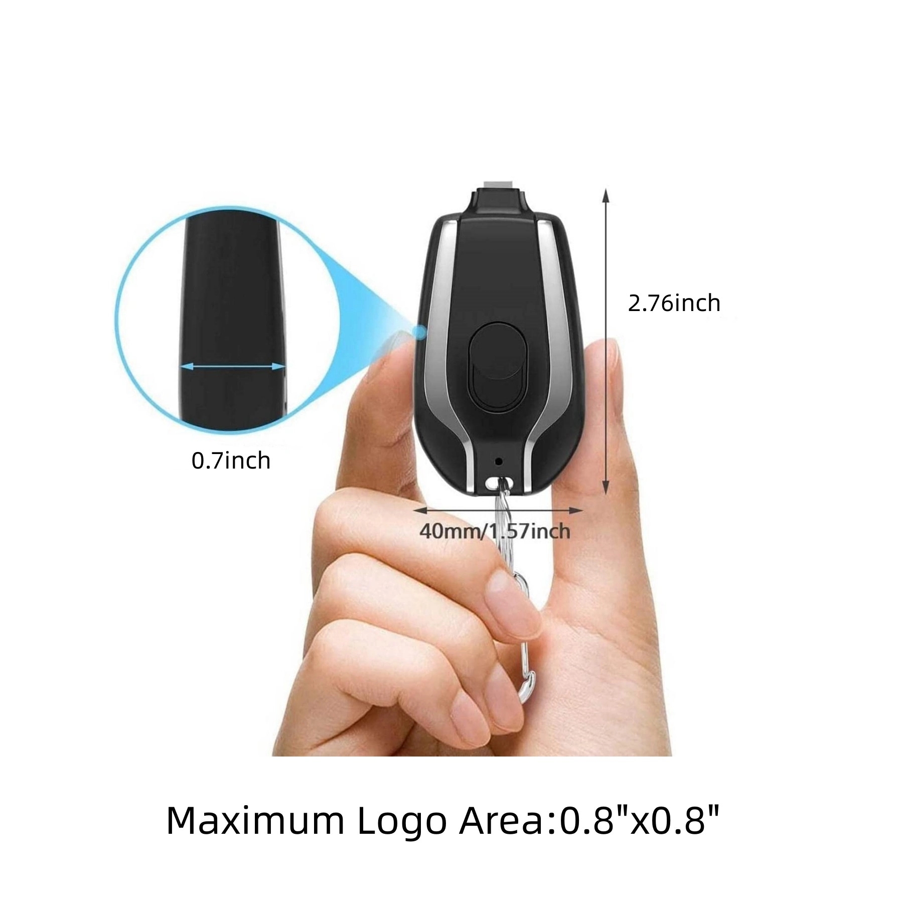 1500 mAh Mini Keychain Power Bank 2