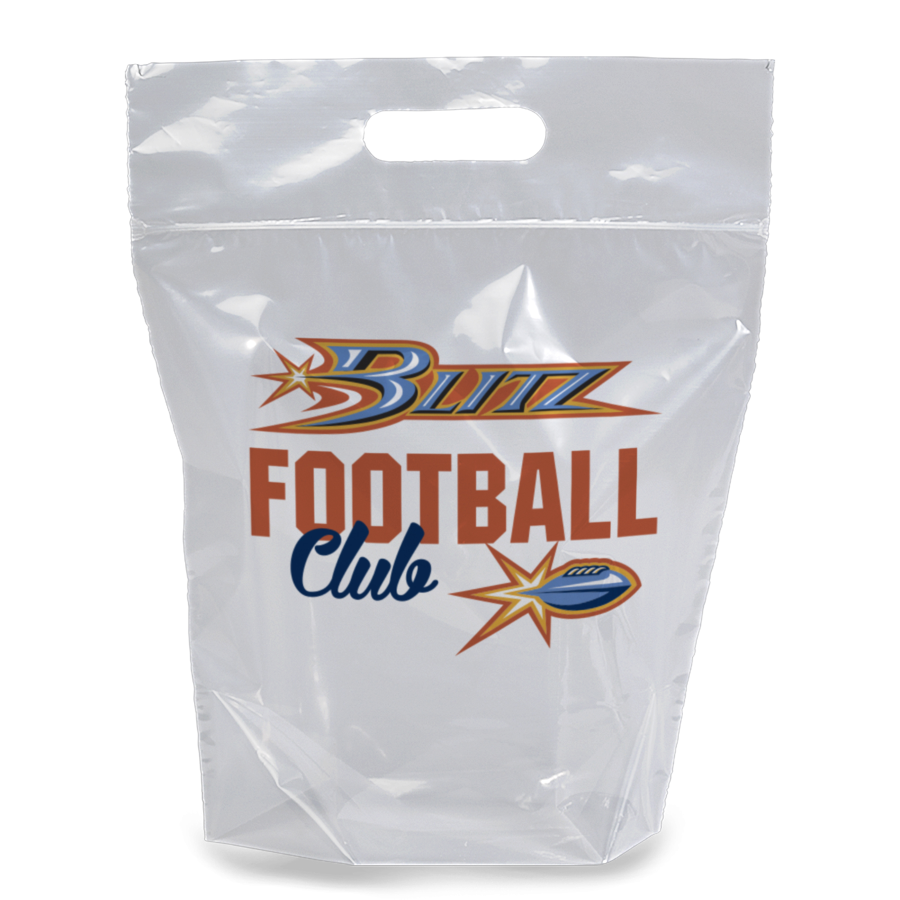 Zip-Close Die Cut Handle Bag - Dynamic Color 3