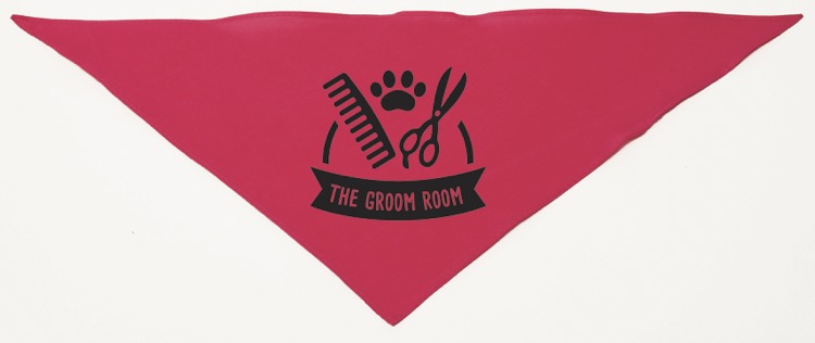Personalized Small Hot Pink Triangle Pet Bandana