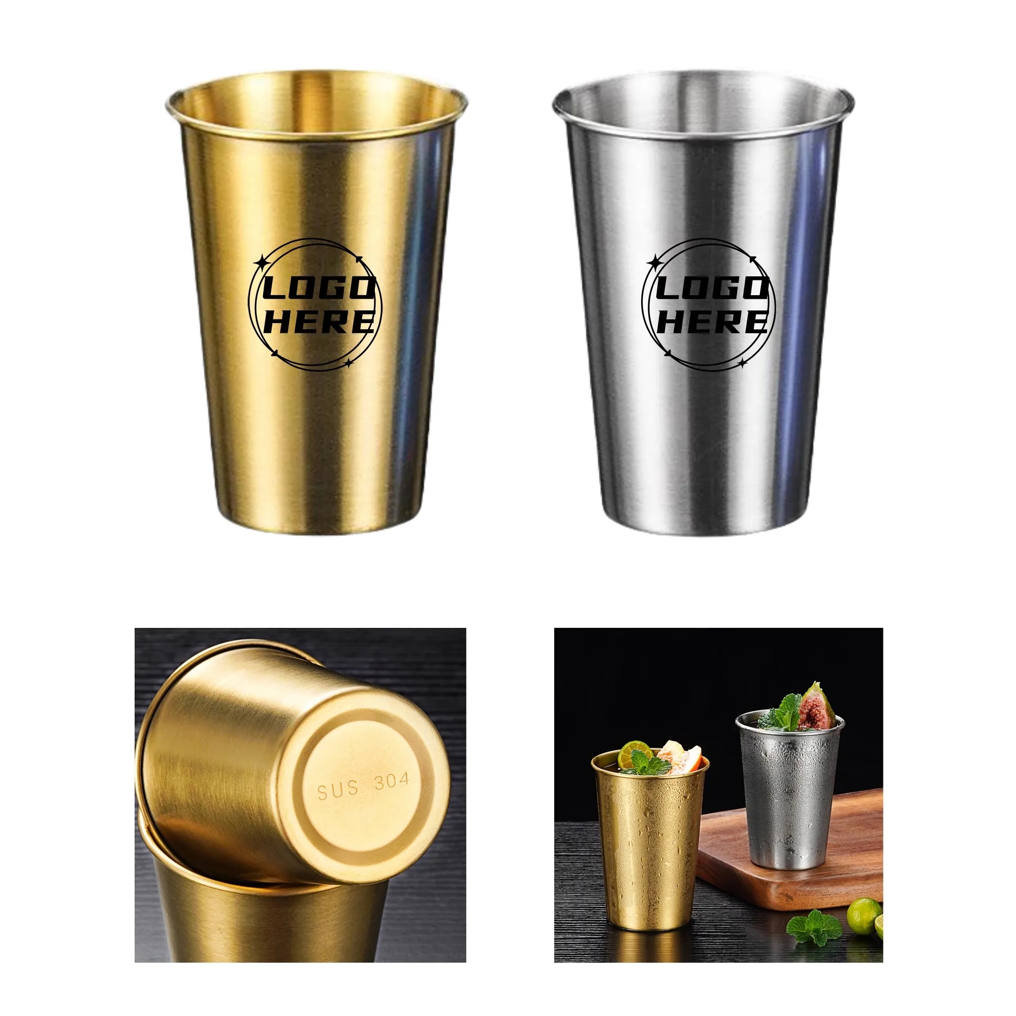 16oz Stainless Steel Party Cup