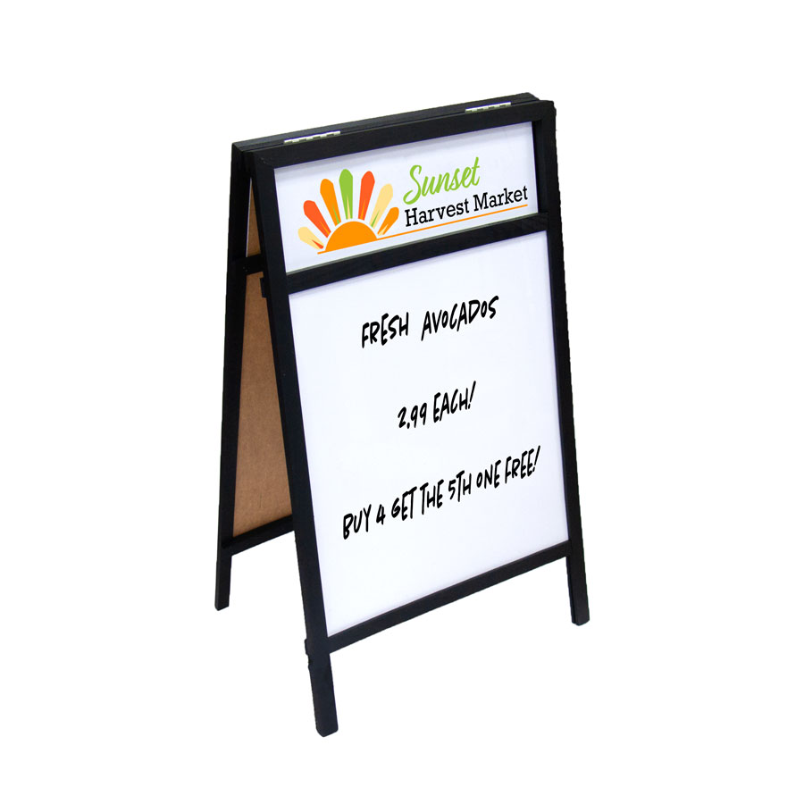 A-Frame Wet Erase Board with Header Inserts