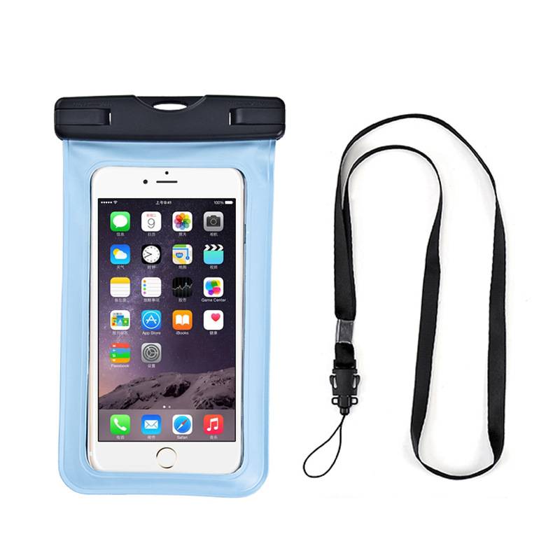 PVC Waterproof Phone Pouch With Neck Strap 5