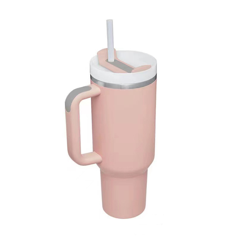 40 oz Vacuum Stainless Steel Tumbler W/ Straw & Lid 8