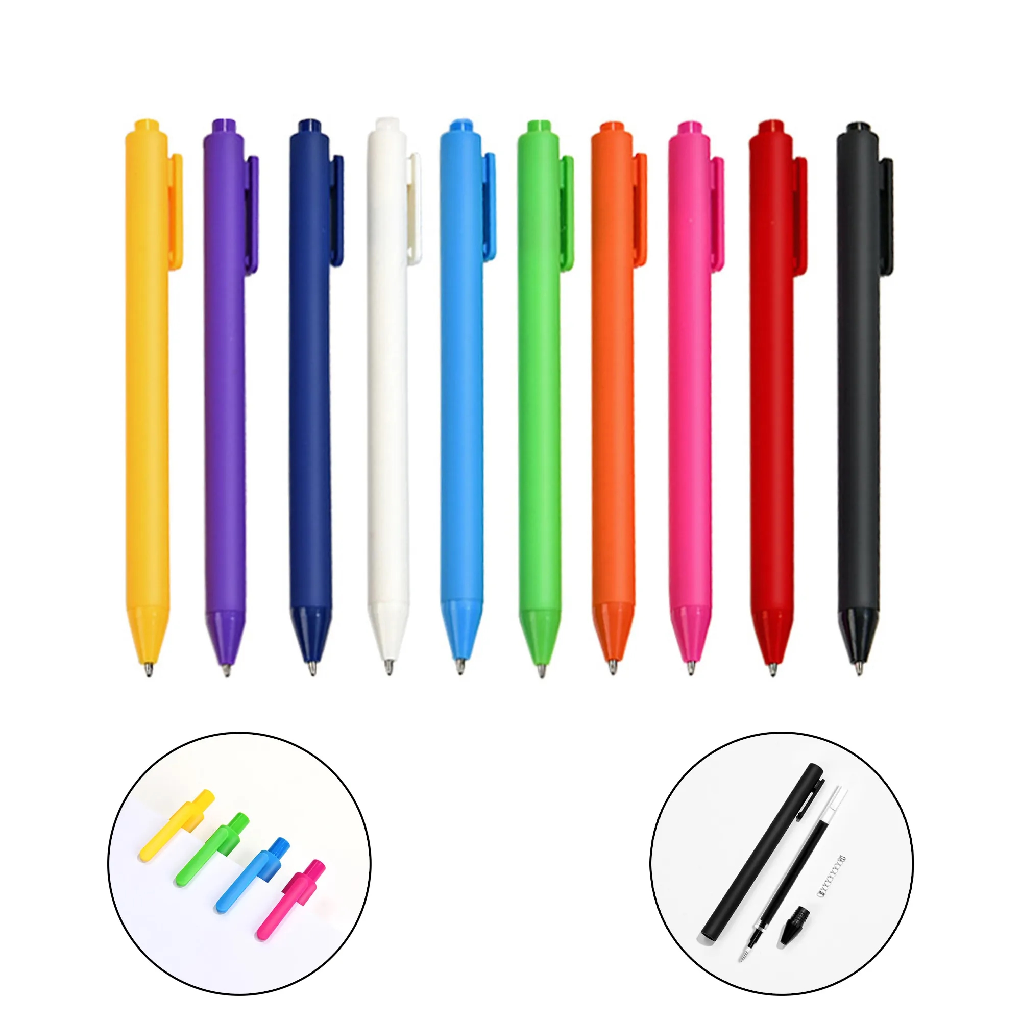 MOQ 20 ABS Plastic 0.5mm Black Ink Ballpoint Pen 2