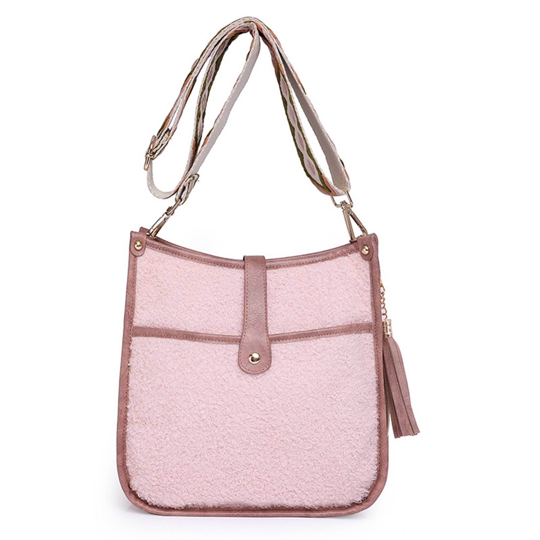 PU Leather Plush Crossbody Bags Fit for Women in Winter 5