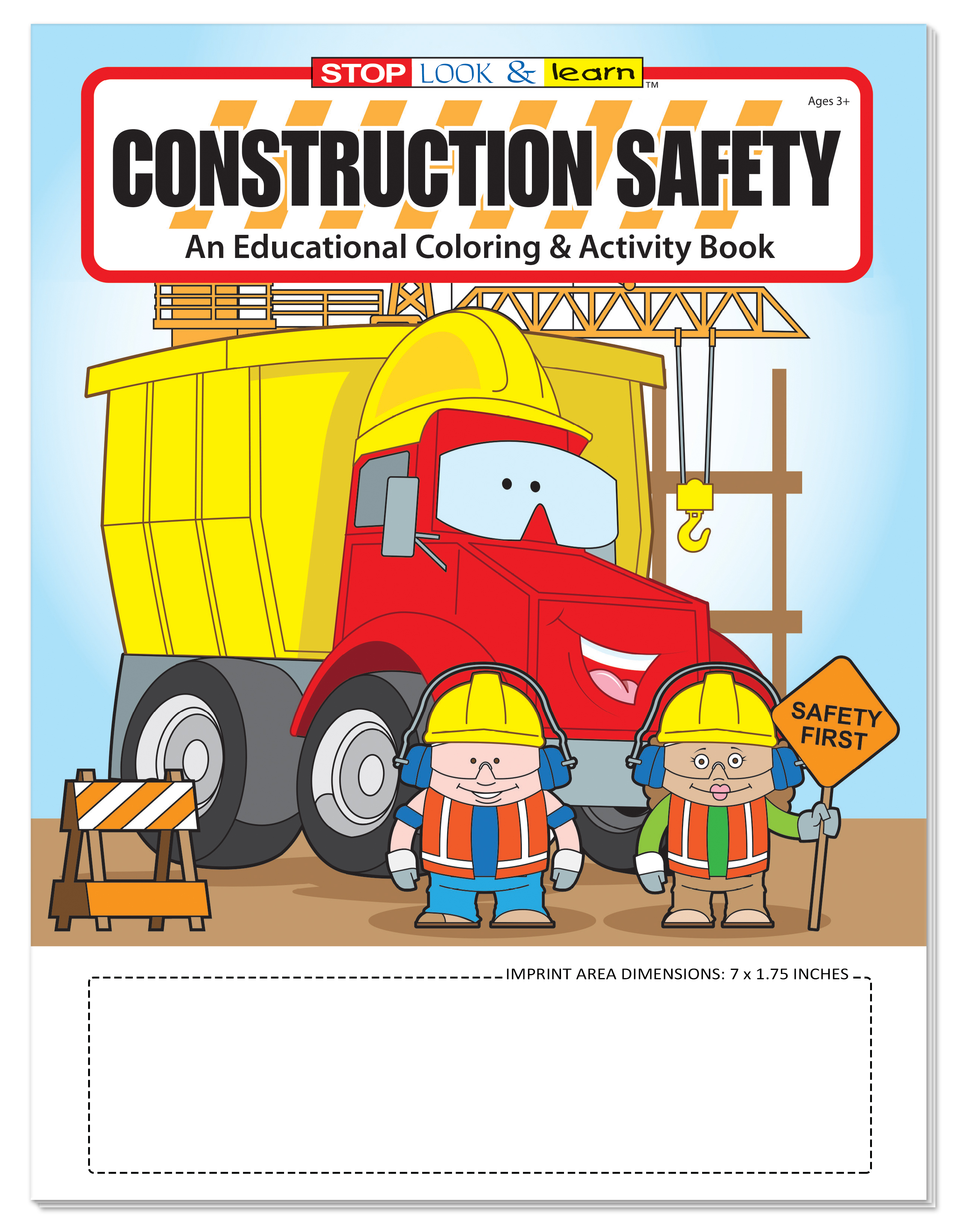 COLORING SET - Construction Safety Coloring Book Fun Pack 4
