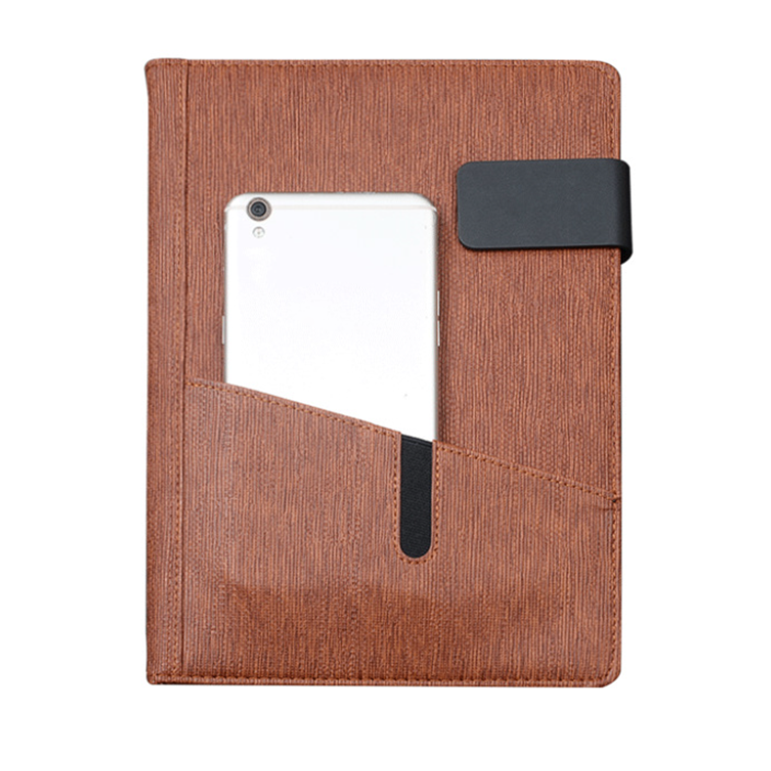 A5 PU Leather Magnetic Closure Notebook w/ Pocket 5