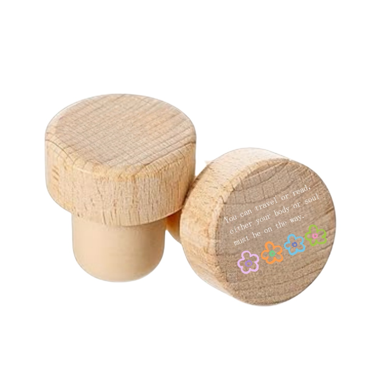 Custom Wine Bottle Wood Stopper 2