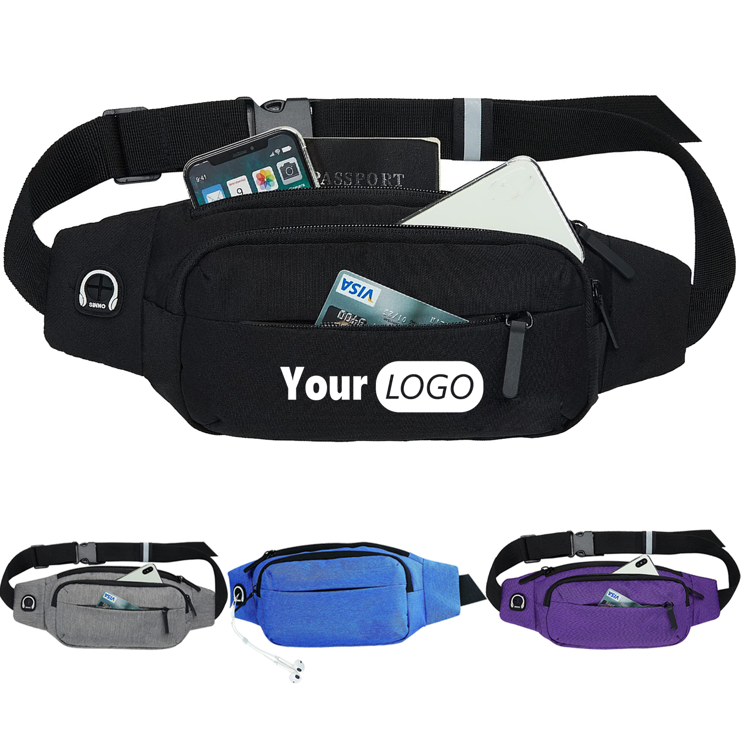 Large Crossbody Fanny Pack for Women Men Belt Bag 6