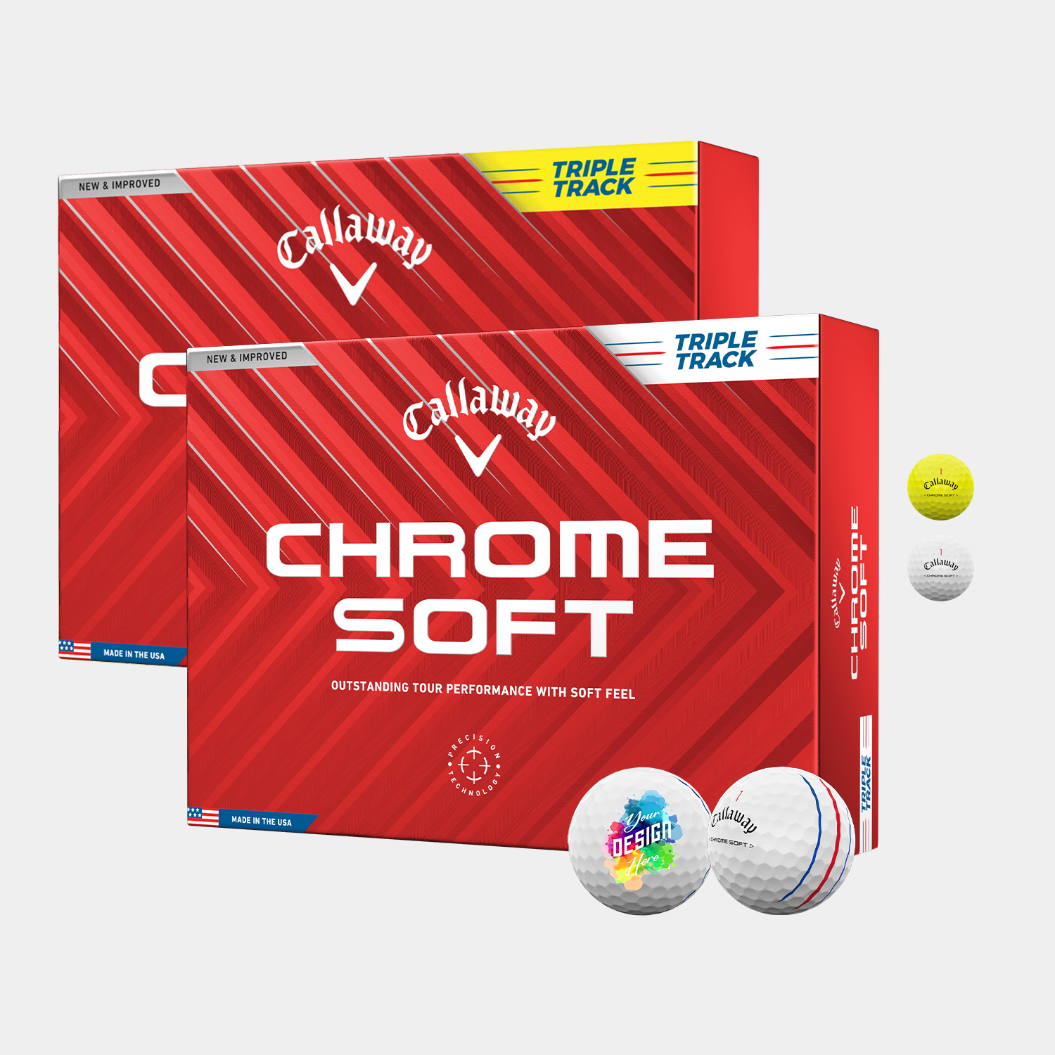 Callaway® 12 Pack Chrome Soft Triple Track Golf Balls 5
