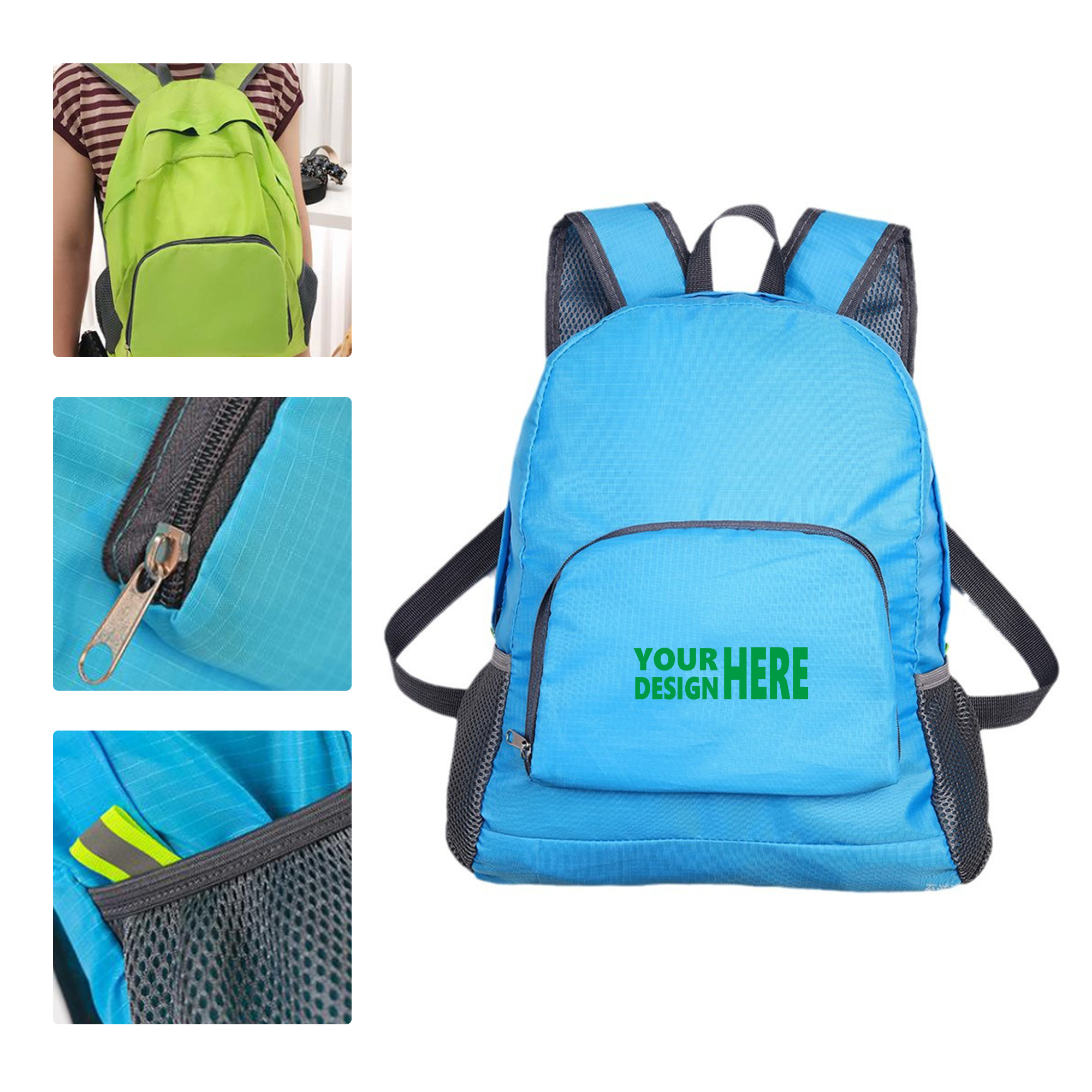 MOQ 50 Foldable Backpack Custom Logo Event Travel Training Bag 1
