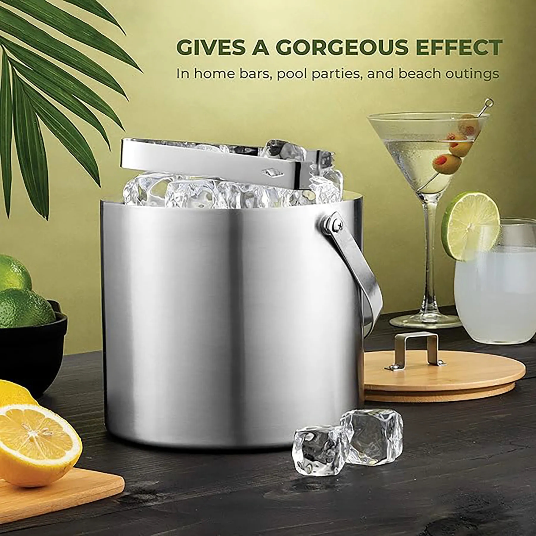 Stainless Steel Insulated Ice Bucket 9