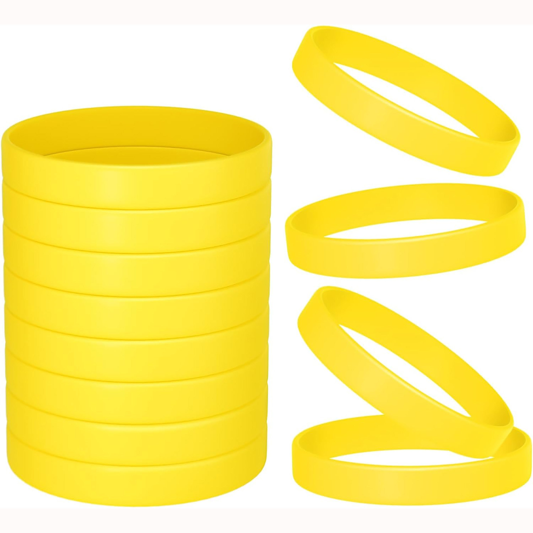 Color Blank Rubber Wristbands 12
