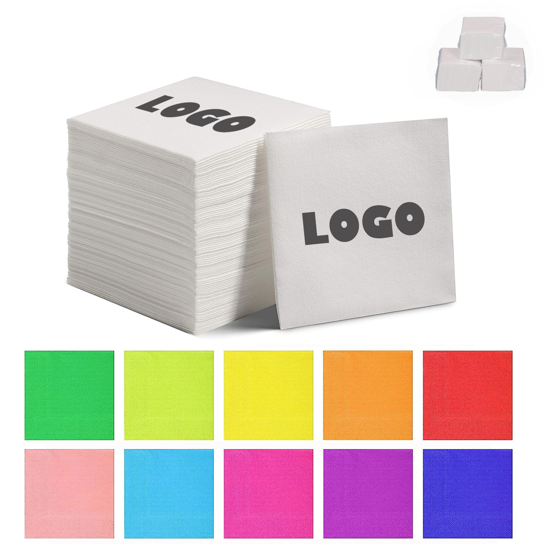 50 Sheets 2 Ply 9.8"x9.8" Volume Foil Stamped Party Napkin 2