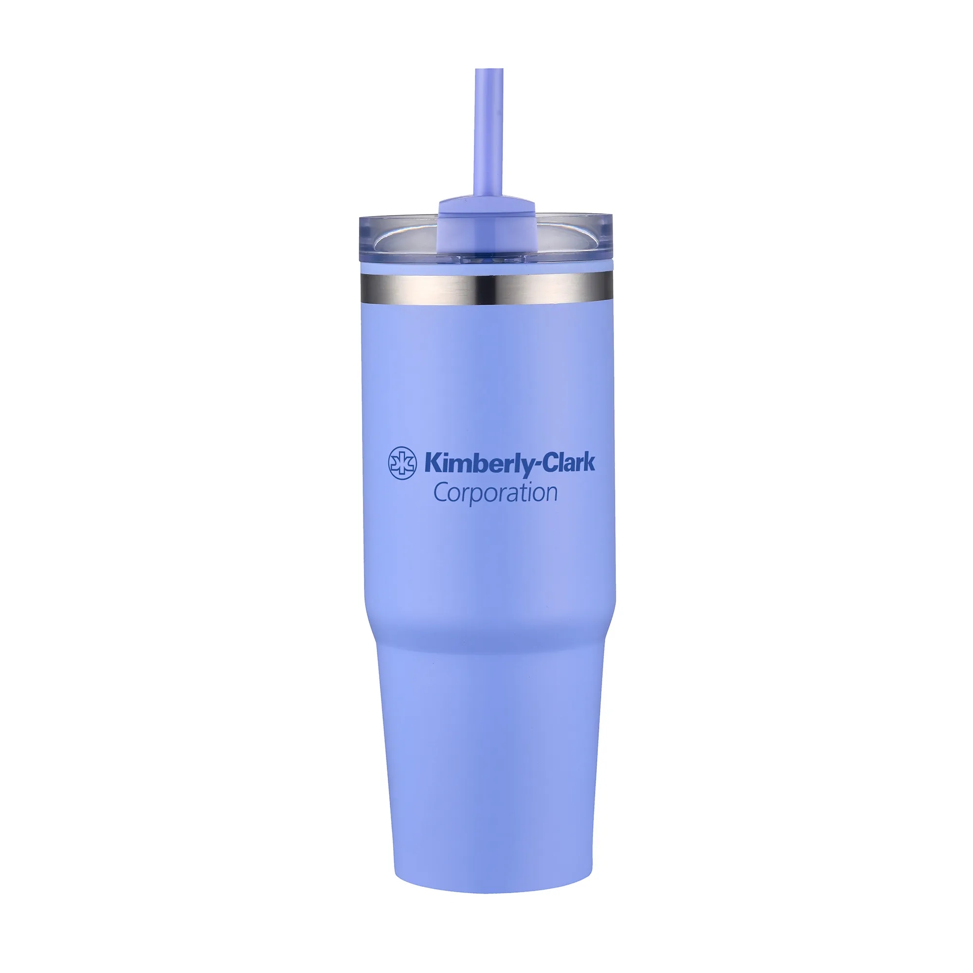 30oz. Dual Wall Stainless Steel & PP Tumbler with Clear Lid 27
